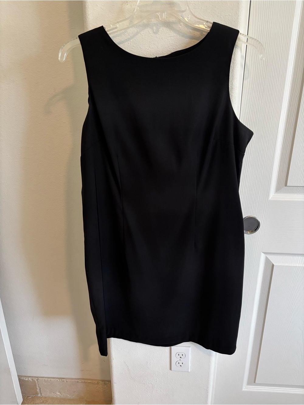 AGB Black Sleeveless Mini Dress with Clean Lines